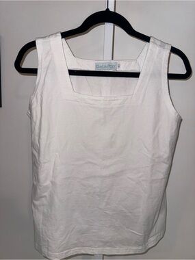 White Square-Neck Tank Top